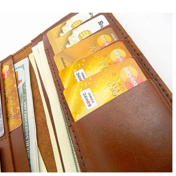 Men's and women's Leather Long Wallet - Picture 3 of 3